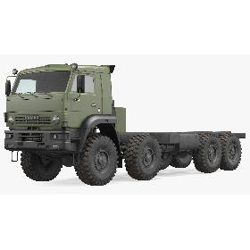 3D Kamaz 6350 8x8 Military Truck Chassis